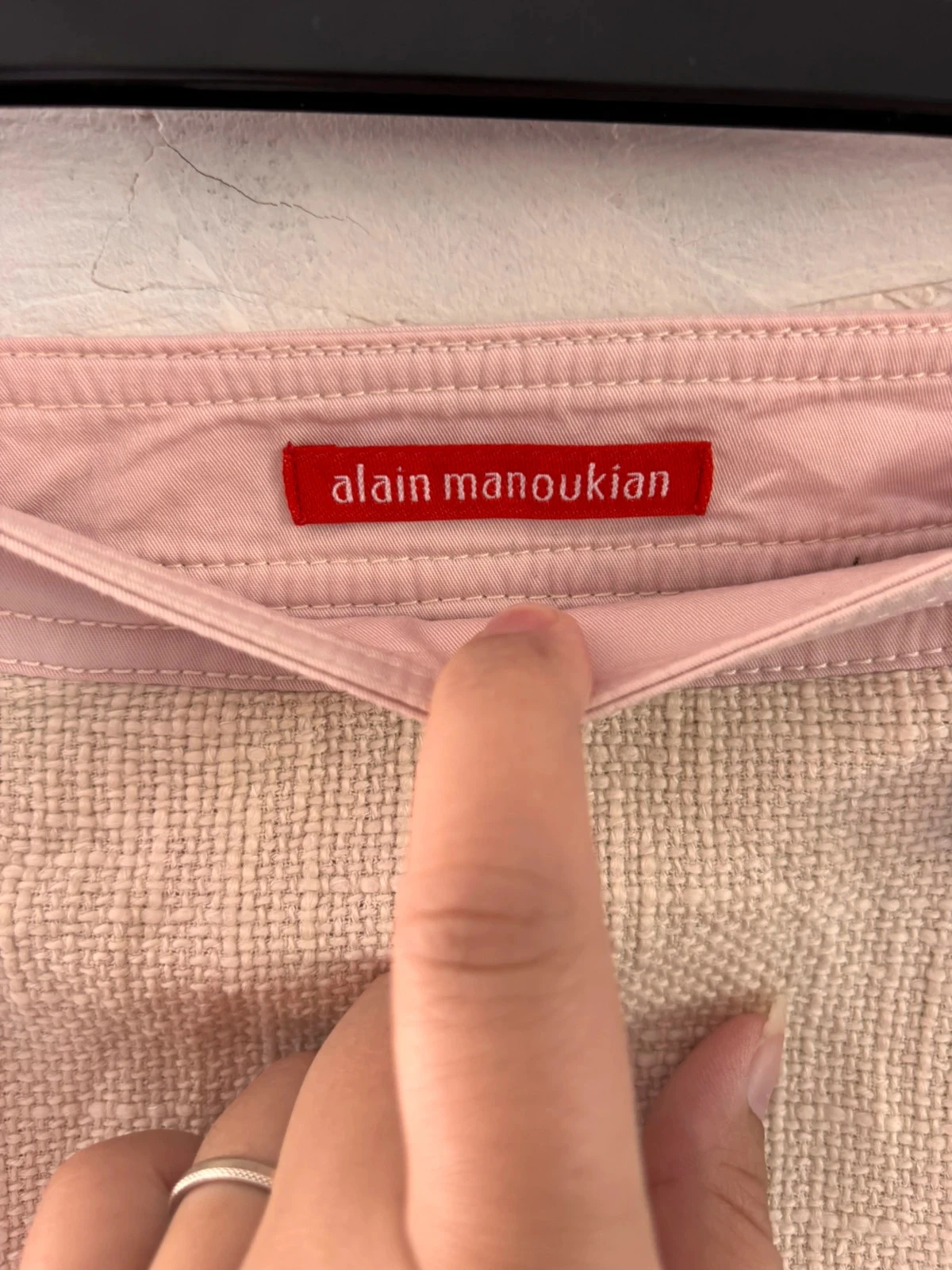 Conjunto de jaqueta e saia em algodão texturizado Alain Manoukian – Tamanho 44 – Muito bom estado – photo 7